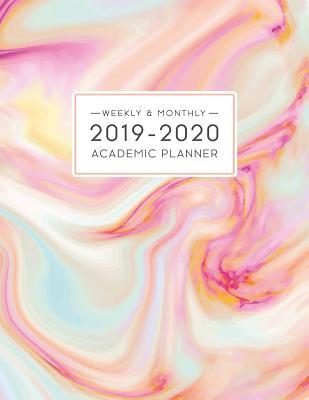 Read online 2019-2020 Academic Planner: Weekly and Monthly Dated Academic Planner Organizer with Inspirational Quotes, Large (July 2019 - June 2020) - Colorful Pink Swirl Marble - Nifty Prints file in PDF