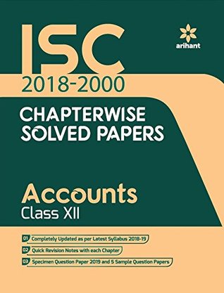Download ISC Chapterwise Solved Papers Accounts Class 12th - Arihant Expert | ePub
