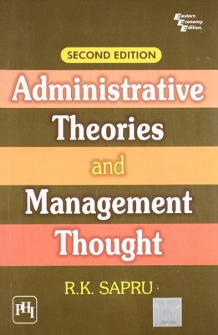 Download Administrative Theories and Management Thought - Sapru R. K. file in PDF
