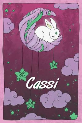 Download Cassi: personalized notebook sleeping bunny on the moon with stars softcover 120 pages blank useful as notebook, dream diary, scrapbook, journal or gift idea - Jenny Illus file in PDF